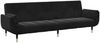 vidaXL Schlafsofa 2-Sitzer mit Fußhocker Schwarz Samt 3258154 Bild 4