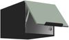 Küchen Aufsatzschrank 40 cm ARIA Aquamarin ultra matt + Schwarz matt, hochwertige Fronten mit Anti Fingerprint Beschichtung Küchenzeile Küchenblock Bild 3