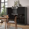 Einbauküche R-Line Schwarz Hochglanz/Anthrazit 180 cm ohne Arbeitsplatte Vicco Bild 4