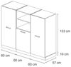 Einbauküche R-Line Schwarz Hochglanz/Anthrazit 180 cm ohne Arbeitsplatte Vicco Bild 3