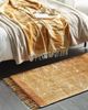Teppich Viskose orange 80 x 150 cm abstraktes Muster Kurzflor HANLI Bild 3