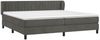 vidaXL Boxspringbett mit Matratze Dunkelgrau 200x200 cm Samt, Härtegrad: H2 [3127632] Bild 3