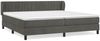 vidaXL Boxspringbett mit Matratze Dunkelgrau 200x200 cm Samt, Härtegrad: H2 [3127632] Bild 2