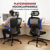 FLEXISPOT Bürostuhl Ergonomischer Büro-/Home-Office-Stuhl OC3 (mit 3D-Kopfstütze und 360°-Drehfunktion, mehrstufig verstell- & klappbaren Armlehnen), W-Design Sitzfläche, bis 180 kg, 90°–135° Neigung, BIFMA-zertifiziert Bild 3