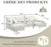 LVHOM Loungesofa 272x136x88 cm, 4-6 Personen, 6-Sitzer Chenille U-Shape Sektionssofa/Modulares Sofaset/Schlafsofa/Ecksofa/Relaxliege Bild 2
