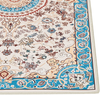 Teppich blau hellbeige 80 x 240 cm orientalisches Muster Kurzflor GORDES Bild 4