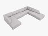Micadoni Panorama-Ecksofa Ruby 7-Sitzer Rechts Strukturierter Stoff Ottawa Hellgrau Bild 3