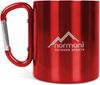 normani Becher Edelstahl Tasse 330 ml mit Karabinerhaken, Edelstahl, Doppelwandige Outdoortasse Campingtasse Edelstahlbecher Thermobecher Bild 3