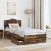 vidaXL Bettrahmen Geräucherte Eiche 90 x 190 cm Ingenieurs Holz 3413051 Bild 3