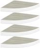 Bücherregal Wand 4 pcs, Eck-Schweberegale Eichen-Optik und Weiß 35 x 35 x 3,8 cm MDF Bild 2