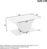 Merax Couchtisch Sonderform, Kaffeetish mit LED-Leuchten, hochglänzende Wohnzimmertisch, Sofatisch, Beistelltisch, Weiß Bild 4