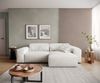 Ecksofa Sirpio 230x155 cm Bouclé Creme-Weiß Recamiere variabel Bild 2