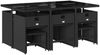 vidaXL 11-tlg. Garten-Essgruppe mit Kissen Schwarz Poly Rattan 3277913 Bild 3