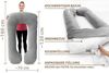 Amilian Seitenschläferkissen Stillkissen XXL Schwangerschaftskissen, Set, 1-tlg, Pregnancy Pillow, geräuscharme Füllung abnehmbarer Bezug mit Reißverschluss Bild 4