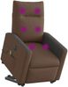 vidaXL Elektrischer Massagesessel mit Aufstehhilfe Braun Stoff 3324076 Bild 3