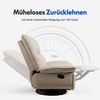 FLEXISPOT Sessel Schaukelsessel gemütlicher TV-Sessel, Relaxsessel (Drehsessel mit Rocking, Ruhesessel für Senioren & Stillenden), Versteckter Stauraum, 105° - 145° verstellbar, 159 KG belastbar Bild 2