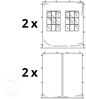 3x3 m Faltpavillon, ECONOMY Stahl 30mm, Seitenteile mit Sprossenfenstern, weiß Bild 3