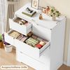 HOMECHO Kommode, mit 6 schubladen, Sideboard Highboard mit Viel Stauraum, Weiß Bild 3
