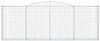 vidaXL Gabione mit Hochbogen 400x30x140/160 cm Verzinktes Eisen 153527 Bild 3