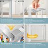 KIDIZ® Schutzgitter für Treppen | Tür, Auto Close Kindertreppengitter ohne Bohren | 90° Stop, Absperr Türschutzgitter, schwenkbare Trennwand, Treppenschutzgitter, Klemmen 102 - 115 cm GRAU Bild 2