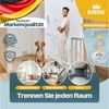 KIDIZ® Schutzgitter für Treppen | Tür, Auto Close Kindertreppengitter ohne Bohren | 90° Stop, Absperr Türschutzgitter, schwenkbare Trennwand, Treppenschutzgitter, Klemmen 102 - 115 cm GRAU Bild 3