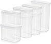EMSA N1142900 Lebensmittelaufbewahrungsbehälter Rechteckig Set 8,3 l Transparent, Weiß 7 Stück(e) Bild 2