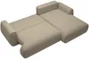 Vente-unique - MONELIA Sofa Stoff Schokoladenbraun - B 167 cm x H 81 cm x L 270 cm Bild 4