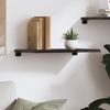 vidaXL Wandregal Dunkelbraun 60x40x2 cm Massivholz Eiche Behandelt 363767 Bild 3