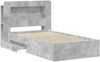 vidaXL Bettgestell mit Stauraum Betongrau 75x190 cm Holzwerkstoff 3433802 Bild 3