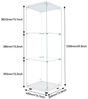 Furnishings Home Glasvitrine Vitrine Doppeltür Hoch Eckvitrine, Mit Sicherheitsschloss (Größe:42 x 36 x 125 cm, 1 tlg) Standvitrine, Mit LED-Beleuchtung, perfekt für Sammler, vielseitig Bild 2
