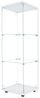 Furnishings Home Glasvitrine Vitrine Doppeltür Hoch Eckvitrine, Mit Sicherheitsschloss (Größe:42 x 36 x 125 cm, 1 tlg) Standvitrine, Mit LED-Beleuchtung, perfekt für Sammler, vielseitig Bild 4