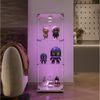 Furnishings Home Glasvitrine Vitrine Doppeltür Hoch Eckvitrine, Mit Sicherheitsschloss (Größe:42 x 36 x 125 cm, 1 tlg) Standvitrine, Mit LED-Beleuchtung, perfekt für Sammler, vielseitig Bild 5