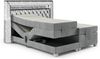 Boxspringbett Elektrisch Bett DAVIDE 200x200cm in Stoff Fresh Flaschengrün Bild 2