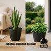BigDean 4 Stück Blumentopf, Übertopf aus Kunststoff Blumentopf in modernem Look (Graphit, ø 24 cm) Übertopf für innen oder außen Bild 5