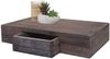 Wandregal Oise, Regal Hängeregal mit Schublade, 40cm ~ braun shabby Bild 2