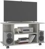 vidaXL TV-Schrank mit Rollen Betongrau 80x40x45 cm Holzwerkstoff 800193 Bild 3