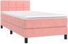 vidaXL Boxspringbett mit Matratze Rosa 90x190 cm Samt 3141280 Bild 3