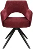 Vente-unique - KONYA Stuhl Stoff Rot - B 59 cm x H 84 cm x L 58 cm Bild 3