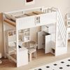 Flieks Hochbett Kinderbett 90x200cm mit Stauraumtreppe (Links und Rechts Austauschbar) Bild 3