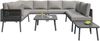 Merax Garten Loungesessel Set, Gartenlounge-Set, U-förmiges Gartenmöbel Set, balkon möbel, Wetterfestes Outdoor Ecksofa, für 8 Personen, Grau Bild 3