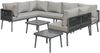 Merax Garten Loungesessel Set, Gartenlounge-Set, U-förmiges Gartenmöbel Set, balkon möbel, Wetterfestes Outdoor Ecksofa, für 8 Personen, Grau Bild 5