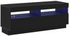 TV-Schrank, TV-Lowboard Schwarz Eichen-Optik 100x35x40 cm Holzwerkstoff Bild 2
