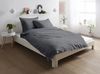Carpe Sonno Bettwäsche Damast 135x200 155x220 Hochwertige Hotel Baumwoll Bettwäsche gestreift, Mako-Damast, 2 teilig, Elegante Bettwaren Allergiker Bettbezug Reißverschluss Dunkel Grau Bild 3