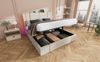 Polsterbett 180×200 cm mit Bettkasten, LED & USB/Typ-C am Kopfteil, Lattenrost,Beige Bild 2