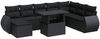 vidaXL 9-tlg. Garten-Sofagarnitur mit Kissen Schwarz Poly Rattan 3326686 Bild 2