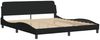 vidaXL Bett mit Matratze "Dover" Schwarz 180x200 cm Stoff 3208446 Bild 4