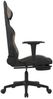 vidaXL Gaming-Stuhl mit Fußstütze Schwarz und Taupe Stoff [3143745] Bild 4