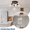ZMH 4er Deckenstrahler schwenkbar schwarz GU10 Metall Moderne Lampe für Wohnzimmer Küche Flur und Esszimmer Bild 2