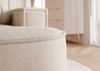 Ecksofa Designersofa Sofa ARLET in Stoff Abriamo Hellbeige Ottomane Rechts Bild 4