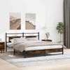 vidaXL Metallbett ohne Matratze Räuchereiche 183x213 cm 3325110 Bild 4